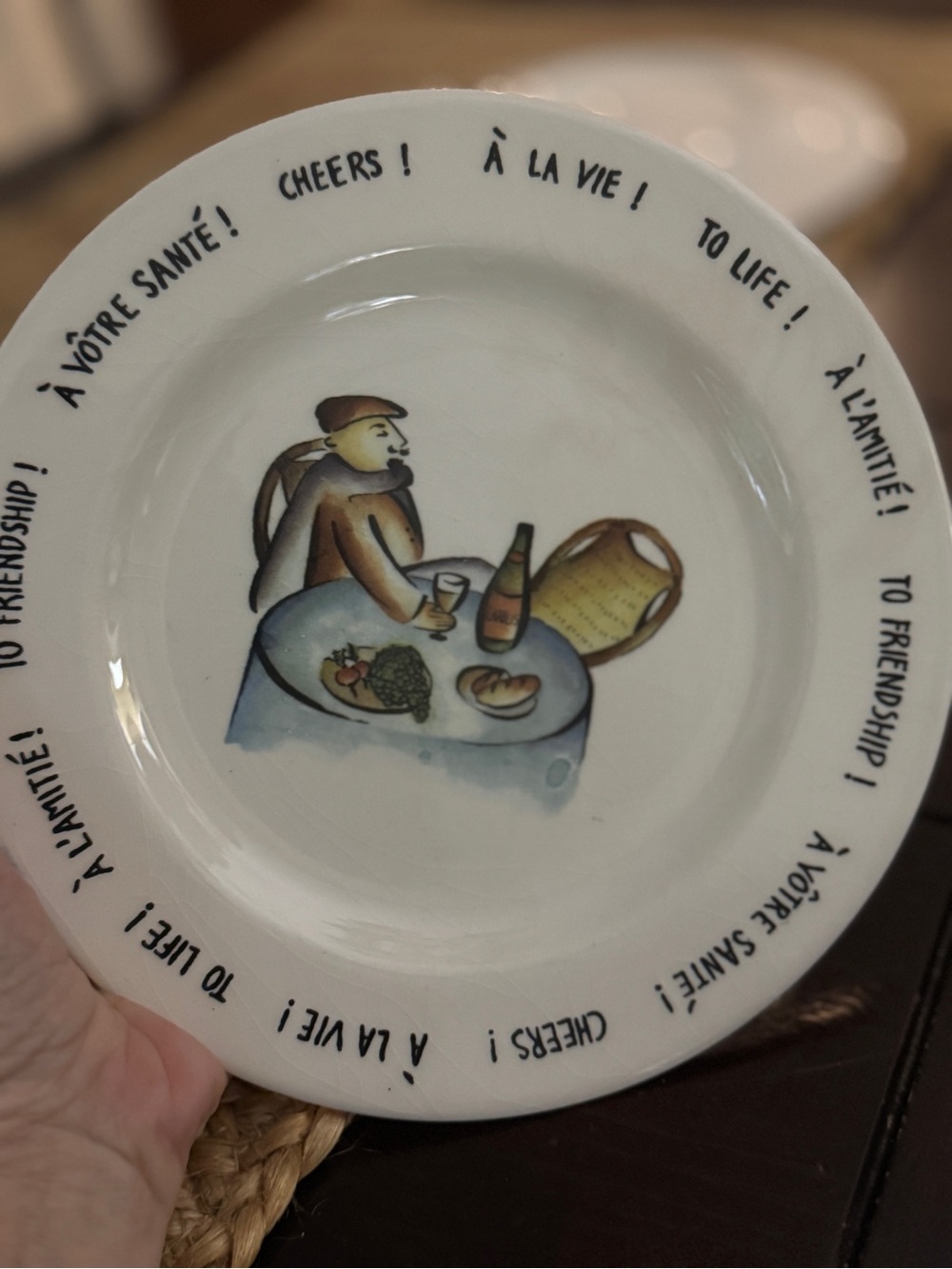 Pottery Barn Rosanna Bordeaux Plates Set of 4 French Wine Appetizer Salad Italy - Picture 7 of 10